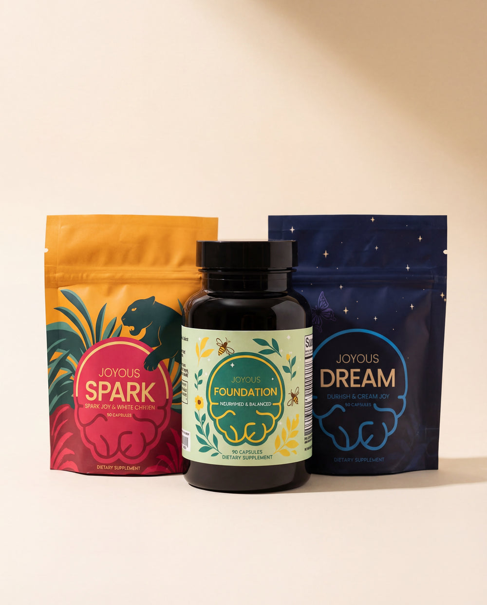 The Balance Bundle — all three Joyous Labs supplements: Spark, Dream, and Foundation
