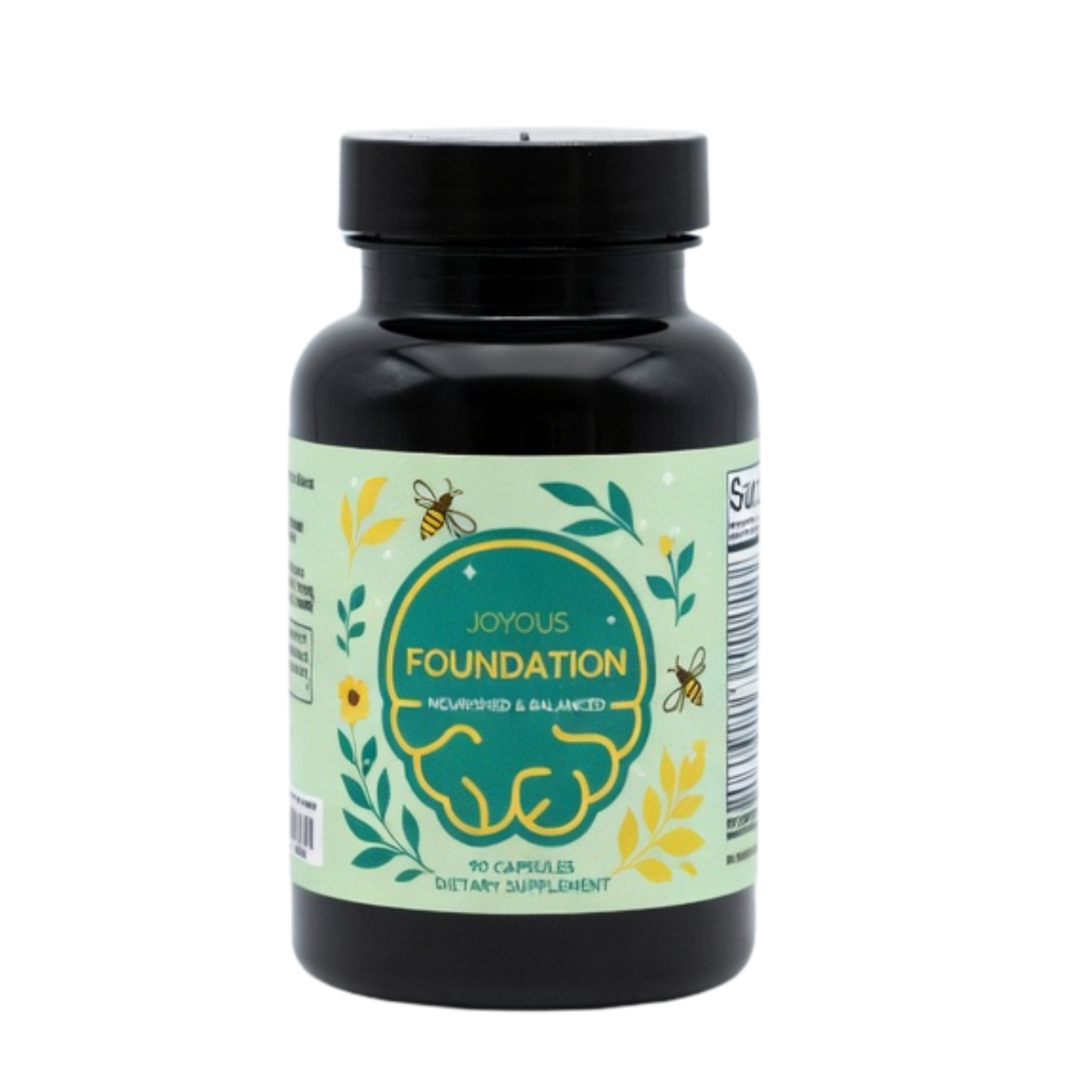 Joyous Foundation daily wellness supplement bottle — comprehensive nutritional support